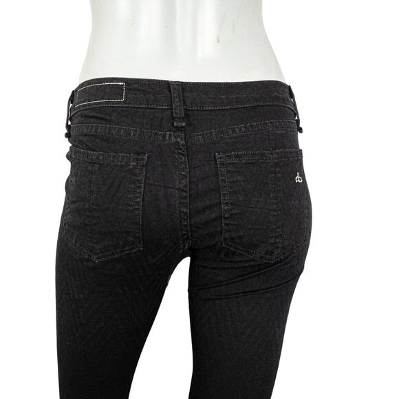 Rag & Bone Skinny Jeans Chevrn Ombre Black Stretch size 25 - Picture 9 of 9
